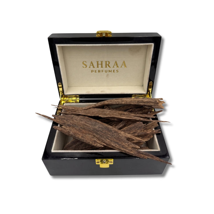 Hindi Zura Royal handpicked premium Indian oud chips by Sahraa Perfumes