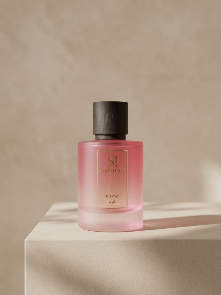 Khayal Eau de Parfum packaging by Sahraa Perfumes